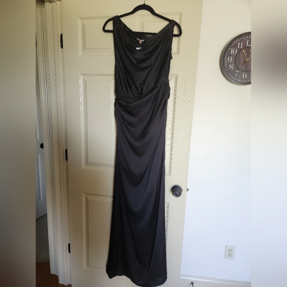 NWT, Elegant Black Gown | Size L, LUXXEL Brand